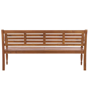 Kanger Bench In Solid Acacia Wood With Weather-Resistant Finish — Timeless Outdoor Seating, 70" DàI