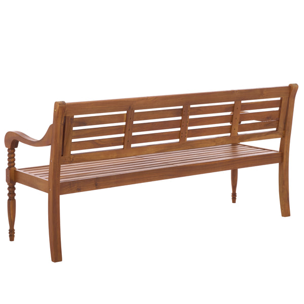 Kanger Bench In Solid Acacia Wood With Weather-Resistant Finish — Timeless Outdoor Seating, 70" DàI