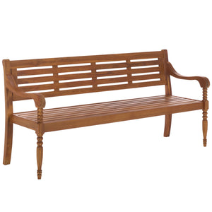Kanger Bench In Solid Acacia Wood With Weather-Resistant Finish — Timeless Outdoor Seating, 70" DàI