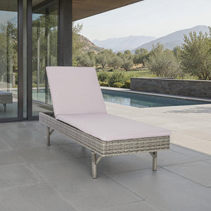 Safavieh CAM Sunlounger - Stylish Adjustable Outdoor Lounger with Premium Cushion for Ultimate Relaxation Grey / Grey PAT7501B