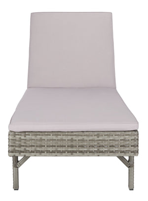 Safavieh CAM Sunlounger - Stylish Adjustable Outdoor Lounger with Premium Cushion for Ultimate Relaxation Grey / Grey PAT7501B