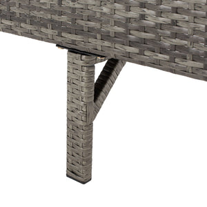 Safavieh CAM Sunlounger - Stylish Adjustable Outdoor Lounger with Premium Cushion for Ultimate Relaxation Grey Brown / White PAT7501C