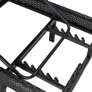 Safavieh CAM Sunlounger - Stylish Adjustable Outdoor Lounger with Premium Cushion for Ultimate Relaxation Black / Light Grey PAT7501E