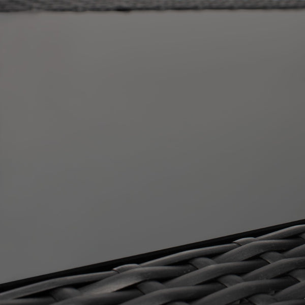 Safavieh HORUS 5PC Outdoor Dining Set with Plush Cushions for Stylish Gatherings and Weather-Resistant Comfort Black / Beige PAT7502A