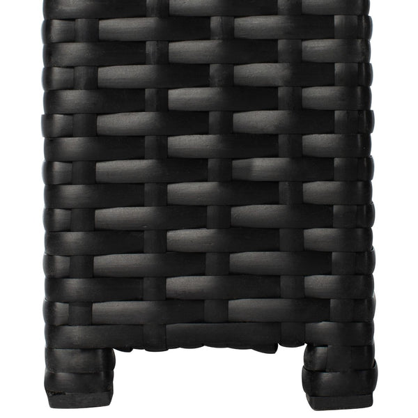 Safavieh HORUS 5PC Outdoor Dining Set with Plush Cushions for Stylish Gatherings and Weather-Resistant Comfort Black / Beige PAT7502A