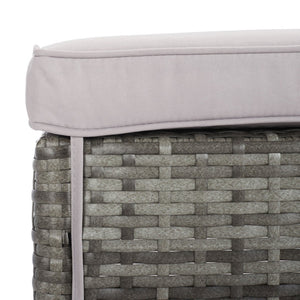 Safavieh HORUS 5PC Outdoor Dining Set with Plush Cushions for Stylish Gatherings and Weather-Resistant Comfort Grey / Grey pat7502B