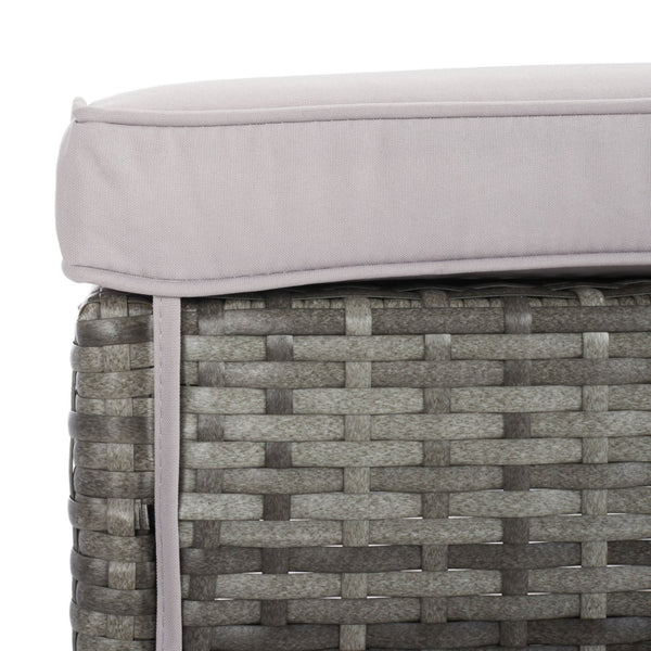 Safavieh HORUS 5PC Outdoor Dining Set with Plush Cushions for Stylish Gatherings and Weather-Resistant Comfort Grey / Grey pat7502B