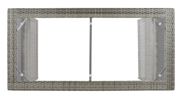 Safavieh HORUS 5PC Outdoor Dining Set with Plush Cushions for Stylish Gatherings and Weather-Resistant Comfort Grey / Grey pat7502B