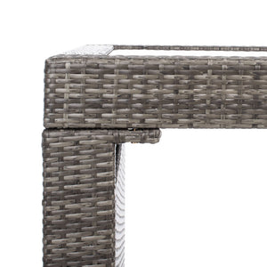 Safavieh HORUS 5PC Outdoor Dining Set with Plush Cushions for Stylish Gatherings and Weather-Resistant Comfort Grey Brown / White PAT7502C