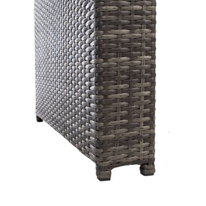 Safavieh HORUS 5PC Outdoor Dining Set with Plush Cushions for Stylish Gatherings and Weather-Resistant Comfort Grey Brown / White PAT7502C