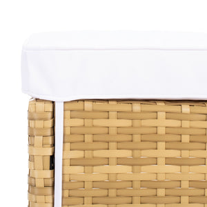 Safavieh HORUS 5PC Outdoor Dining Set with Plush Cushions for Stylish Gatherings and Weather-Resistant Comfort Natural / White PAT7502D