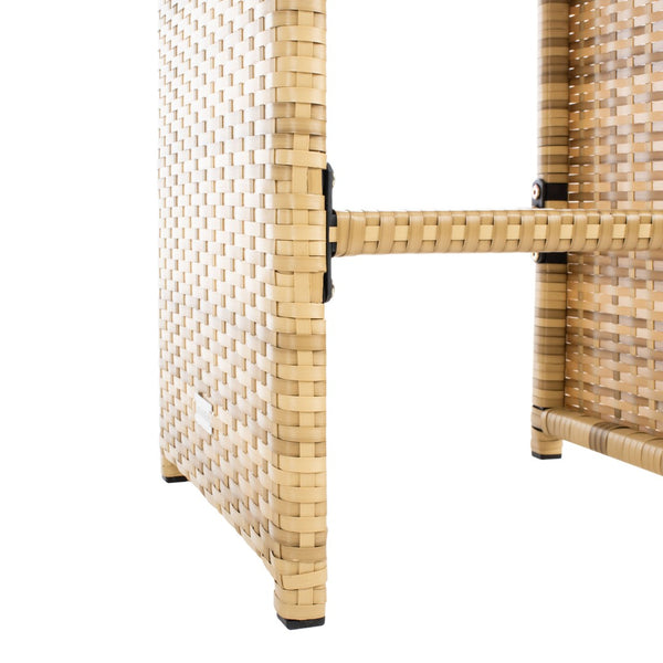 Safavieh HORUS 5PC Outdoor Dining Set with Plush Cushions for Stylish Gatherings and Weather-Resistant Comfort Natural / White PAT7502D