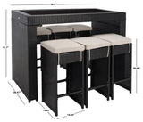 Safavieh Horus Dining Set Black / Light Grey PAT7502E