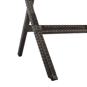 Safavieh AKITA Folding Table – Stylish Outdoor Dining with Umbrella Cutout, Durable Design & Easy Storage Grey Brown / White PAT7503C