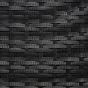 Safavieh ABDUL 4-Piece Outdoor Living Set with Stylish Woven Seats and Plush Cushions for Relaxing Comfort Black / Light Grey PAT7504E