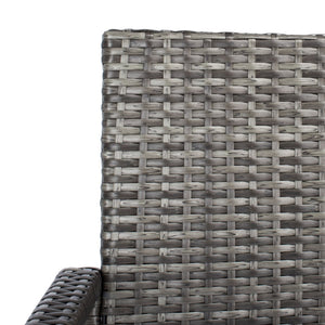 Safavieh BASSEY 4-Piece Outdoor Living Set - Tropical Resort Style with Durable Wicker Frames & Cushions Grey Brown / White PAT7507C