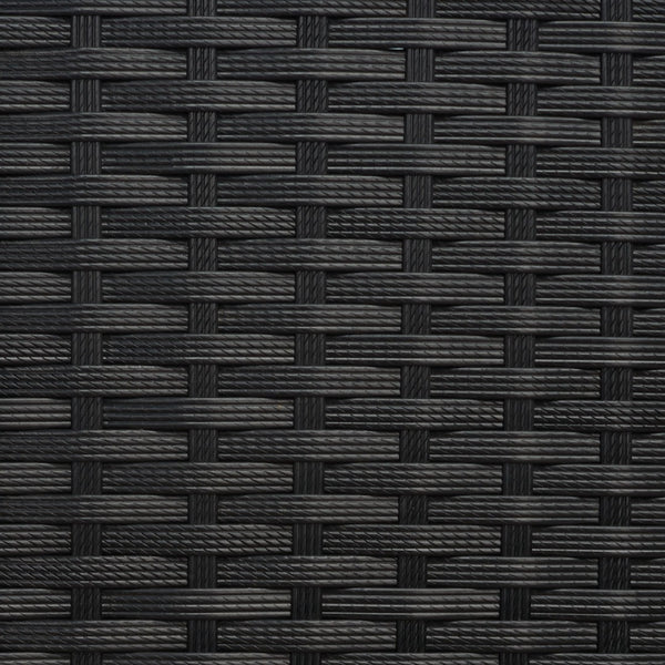 Safavieh BASSEY 4-Piece Outdoor Living Set - Tropical Resort Style with Durable Wicker Frames & Cushions Black / Light Grey PAT7507E