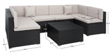 Safavieh Diona Living Set XII23 Black / Light Grey  Steel PAT7510E-2BX