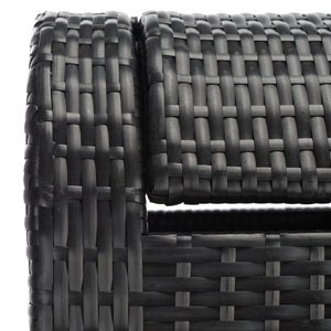 Safavieh SERAPIS Trash Bin - Elegant Outdoor Waste Solution for Stylish Patios, Porches, and Gatherings Black PAT7511A