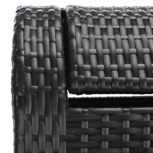 Safavieh SERAPIS Trash Bin - Elegant Outdoor Waste Solution for Stylish Patios, Porches, and Gatherings Black PAT7511A