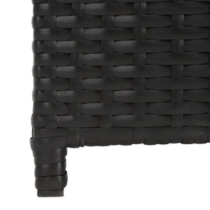 Safavieh SERAPIS Trash Bin - Elegant Outdoor Waste Solution for Stylish Patios, Porches, and Gatherings Black PAT7511A