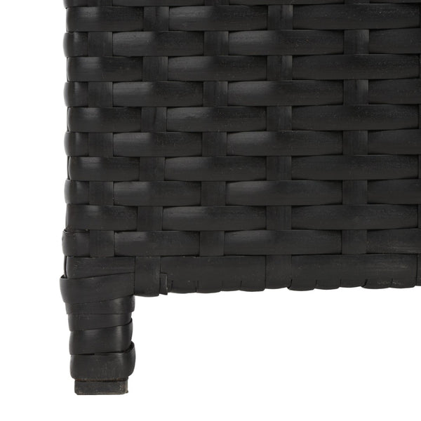 Safavieh SERAPIS Trash Bin - Elegant Outdoor Waste Solution for Stylish Patios, Porches, and Gatherings Black PAT7511A