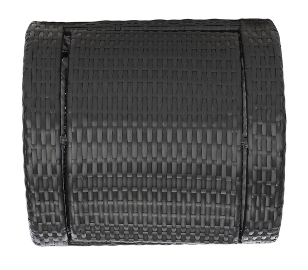 Safavieh SERAPIS Trash Bin - Elegant Outdoor Waste Solution for Stylish Patios, Porches, and Gatherings Black PAT7511A