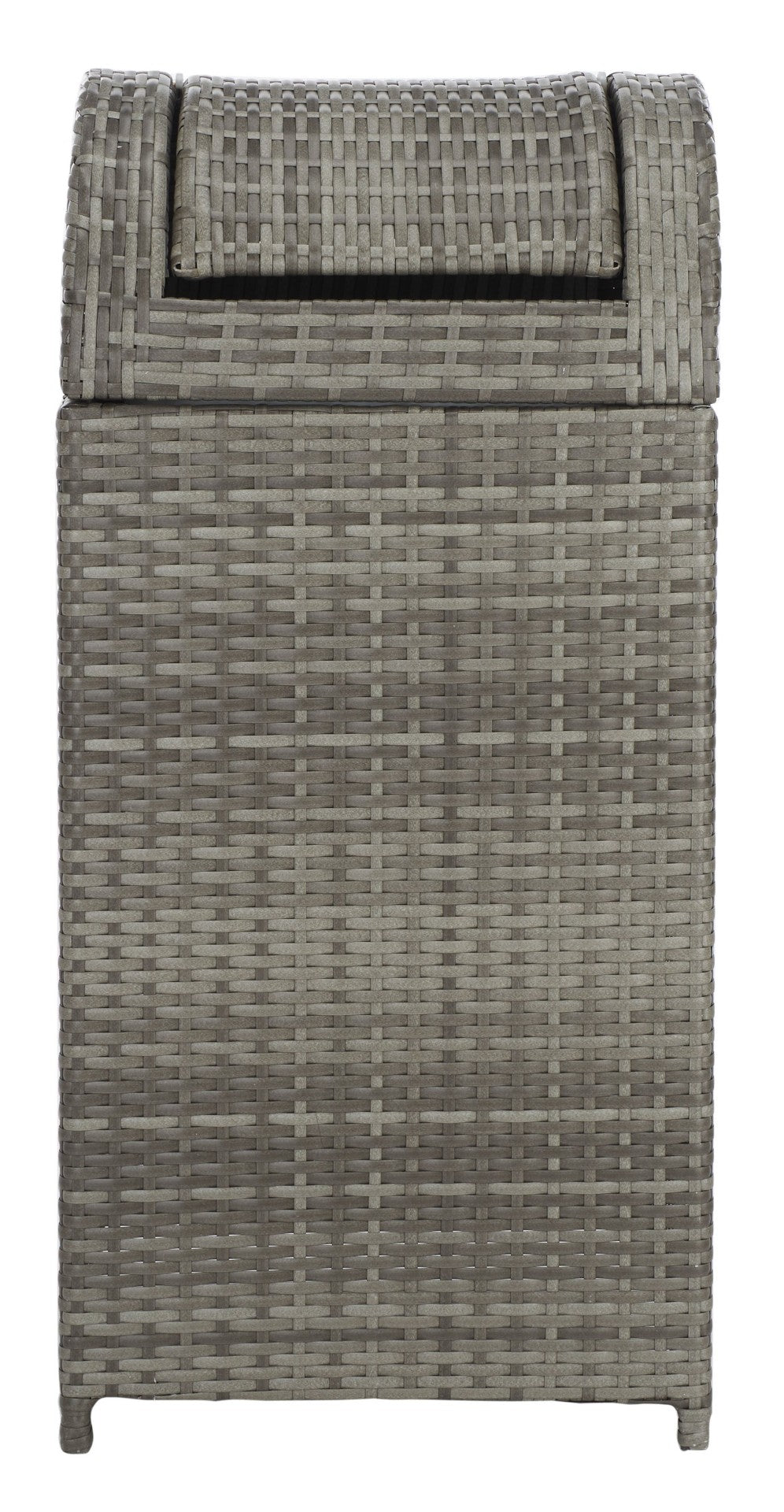 Safavieh SERAPIS Trash Bin - Elegant Outdoor Waste Solution for Stylish Patios, Porches, and Gatherings Grey PAT7511B