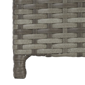 Safavieh SERAPIS Trash Bin - Elegant Outdoor Waste Solution for Stylish Patios, Porches, and Gatherings Grey PAT7511B