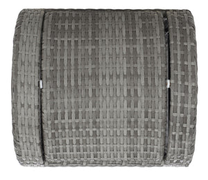 Safavieh SERAPIS Trash Bin - Elegant Outdoor Waste Solution for Stylish Patios, Porches, and Gatherings Grey PAT7511B