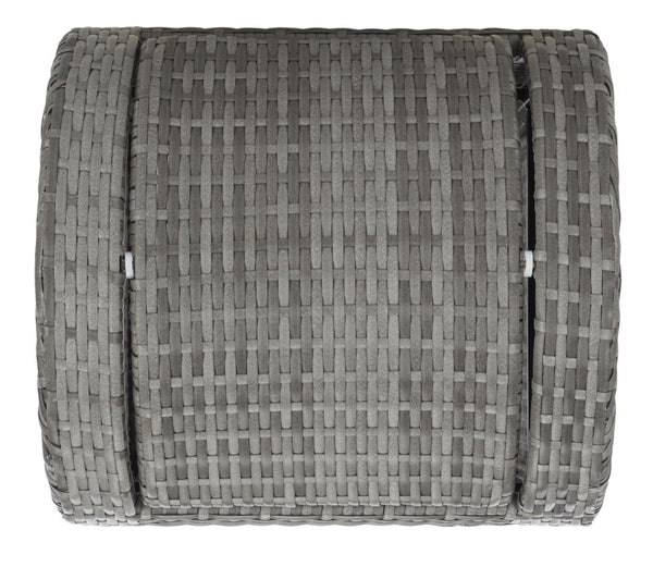 Safavieh SERAPIS Trash Bin - Elegant Outdoor Waste Solution for Stylish Patios, Porches, and Gatherings Grey PAT7511B