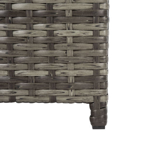 Safavieh SERAPIS Trash Bin - Elegant Outdoor Waste Solution for Stylish Patios, Porches, and Gatherings Grey Brown / - PAT7511C
