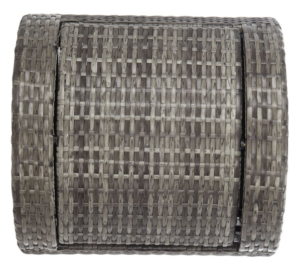 Safavieh SERAPIS Trash Bin - Elegant Outdoor Waste Solution for Stylish Patios, Porches, and Gatherings Grey Brown / - PAT7511C