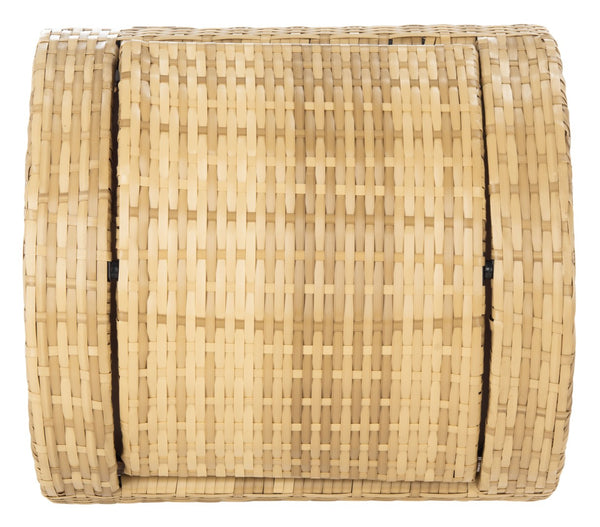 Safavieh SERAPIS Trash Bin - Elegant Outdoor Waste Solution for Stylish Patios, Porches, and Gatherings Natural PAT7511D