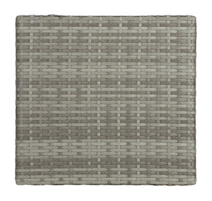 Safavieh MAZELI Outdoor Trash Bin - Stylish PE Wicker Rattan Design for Patios, Decks, and Pools Grey PAT7512B