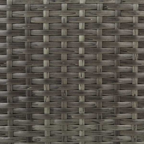 Safavieh MAZELI Outdoor Trash Bin - Stylish PE Wicker Rattan Design for Patios, Decks, and Pools Grey Brown / - PAT7512C