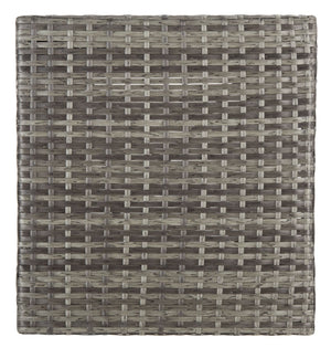 Safavieh MAZELI Outdoor Trash Bin - Stylish PE Wicker Rattan Design for Patios, Decks, and Pools Grey Brown / - PAT7512C