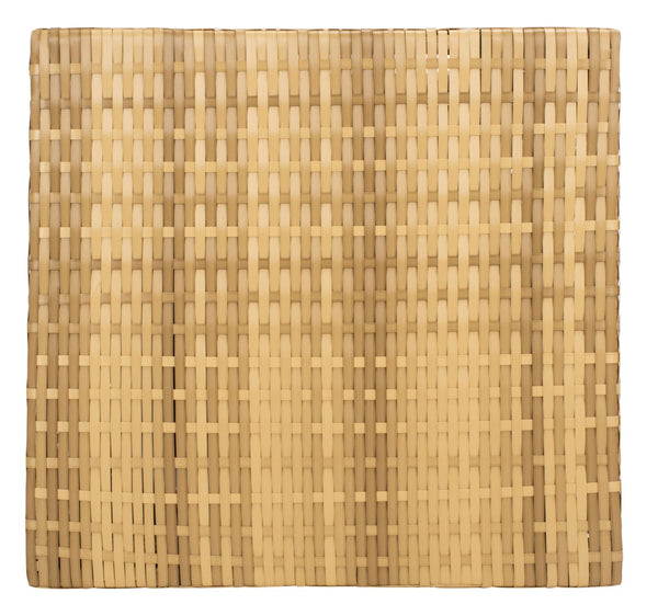 Safavieh MAZELI Outdoor Trash Bin - Stylish PE Wicker Rattan Design for Patios, Decks, and Pools Natural PAT7512D