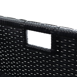 Safavieh PRAMLA Modern Outdoor Settee with Storage Ottomans – Stylish, Durable, and Perfect for Entertaining Black / Light Grey PAT7515E