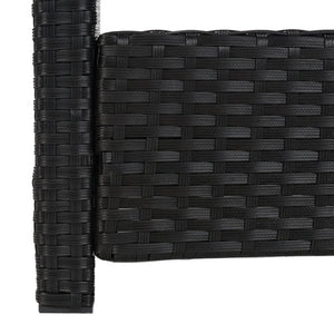 Safavieh VELLOR 4-Piece Outdoor Living Set with Plush Cushions and Glass-Topped Table for Cozy Gatherings Black / Beige PAT7516A