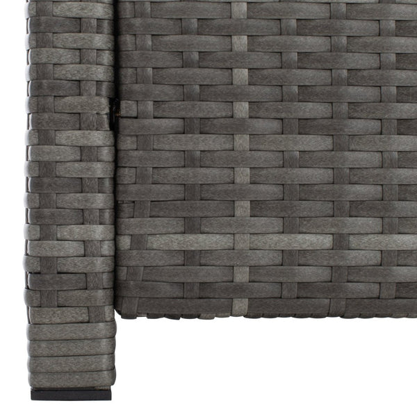 Safavieh VELLOR 4-Piece Outdoor Living Set with Plush Cushions and Glass-Topped Table for Cozy Gatherings Grey / Grey PAT7516B