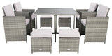 Safavieh Enerson Outdoor Dining Set Grey/Grey Cushion PAT7523B