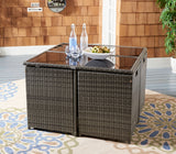 Safavieh Enerson Outdoor Dining Set Grey/Grey Cushion PAT7523B