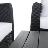Safavieh Tarien 4 Pc Living Set Black/White Cushion PAT7524A-3BX