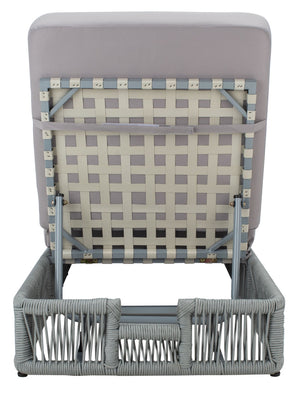 Safavieh GILLIAN Coastal Daybed with Woven Rope Accents for Relaxing Outdoor Lounging by the Pool or Patio Grey / Grey PAT7527C