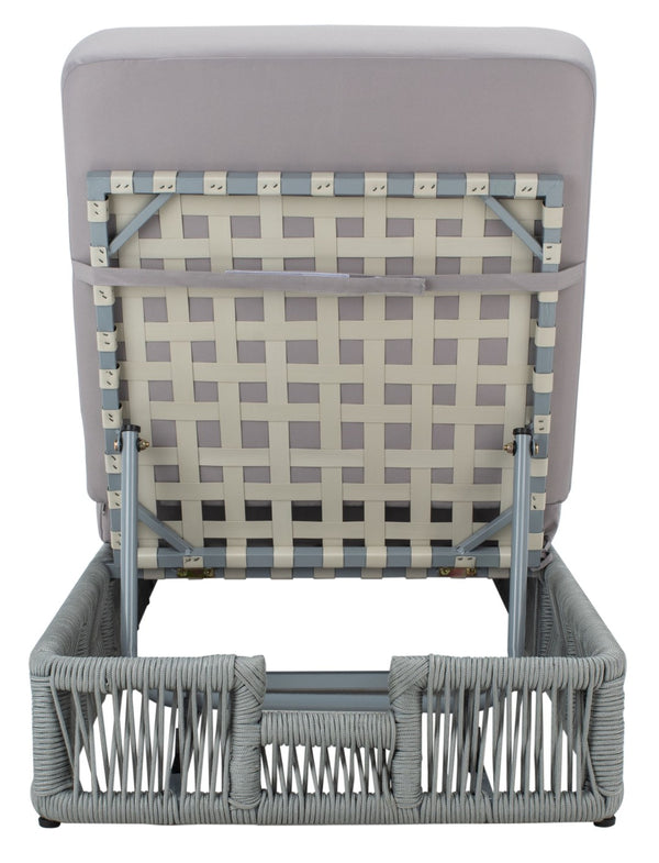 Safavieh GILLIAN Coastal Daybed with Woven Rope Accents for Relaxing Outdoor Lounging by the Pool or Patio Grey / Grey PAT7527C