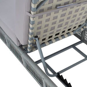 Safavieh GILLIAN Coastal Daybed with Woven Rope Accents for Relaxing Outdoor Lounging by the Pool or Patio Grey / Grey PAT7527C