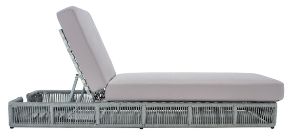 Safavieh GILLIAN Coastal Daybed with Woven Rope Accents for Relaxing Outdoor Lounging by the Pool or Patio Grey / Grey PAT7527C