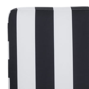 Safavieh Gillian Sunlounger – Coastal Style Outdoor Daybed With Woven Rope And Cushion For Relaxation Bliss Heather Tan ,Navy Striped Steel,Rope Pat7527f