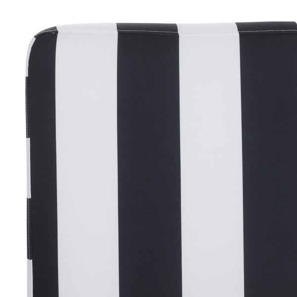 Safavieh Gillian Sunlounger – Coastal Style Outdoor Daybed With Woven Rope And Cushion For Relaxation Bliss Heather Tan ,Navy Striped Steel,Rope Pat7527f